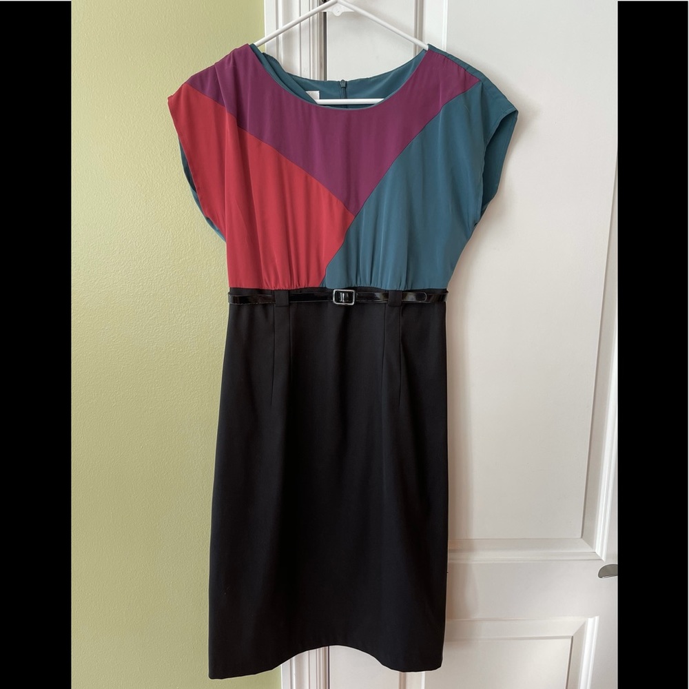 Colorblock Midi Dress